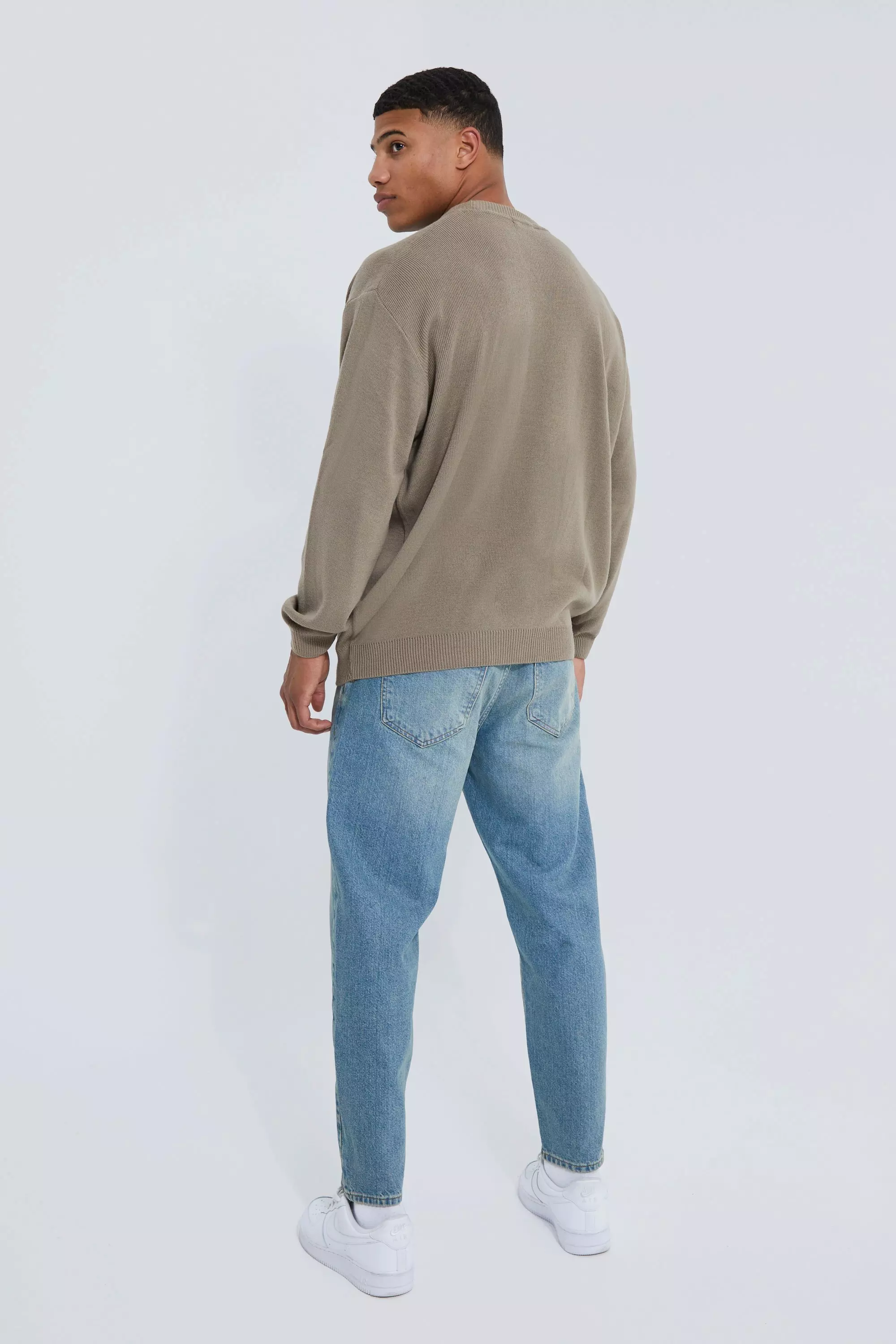 Tapered Relaxed Rigid Jeans | boohooMAN USA
